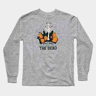 Creepy Halloween Zombie Graveyard // Don't Wake the Dead Long Sleeve T-Shirt